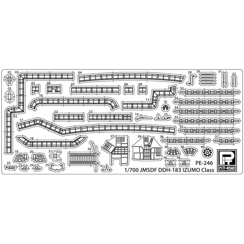 pit road 1/700 Original etched parts series Maritime Self-Defense Force escort ship Etched parts for DDH Izumo type (basic) parts for plastic models
pit road 1/700 Original etched parts series Maritime Self-Defense Force escort ship Etched parts for DDH Izumo type (basic) parts for plastic models