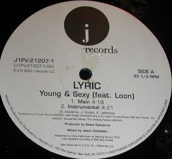 12inch Record LYRIC, LOON - Young & Sexy J1PV212071 J Records 2002 US Rap & Hip-Hop/R&B Used
12inch Record LYRIC, LOON - Young & Sexy J1PV212071 J Records 2002 US Rap & Hip-Hop/R&B Used