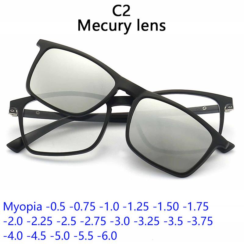 2 In 1 Polarized Myopia Sunglasses Metal Hinge Magnetic Clip On Glasses TR90 Optical Prescription Eyeglass Frame -1.0--6.0 0
2 In 1 Polarized Myopia Sunglasses Metal Hinge Magnetic Clip On Glasses TR90 Optical Prescription Eyeglass Frame -1.0--6.0 0