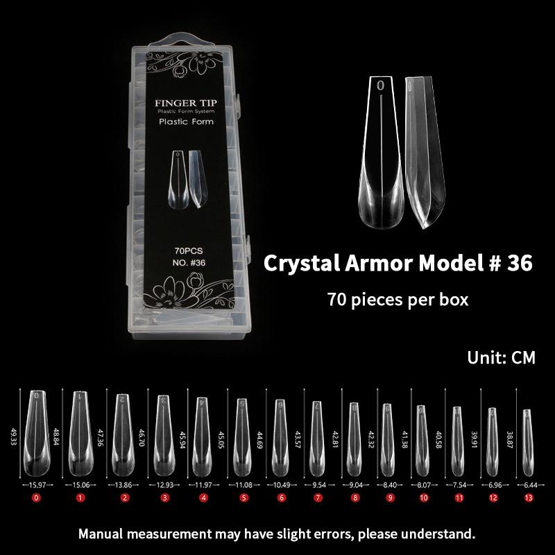 70 шт. Изогнутые формы для наращивания ногтей, двойные формы для наращивания акрилом, многоразовые формы с полным покрытием, подходят для полигеля one size