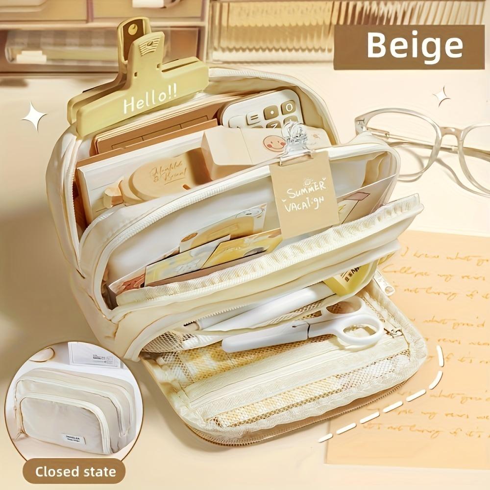 Large Capacity Pen Pouch, Multipurpose Stationery & Cosmetic Case, Portable Organizer for School Office Travel темного кольору хакі
Large Capacity Pen Pouch, Multipurpose Stationery & Cosmetic Case, Portable Organizer for School Office Travel темного кольору хакі