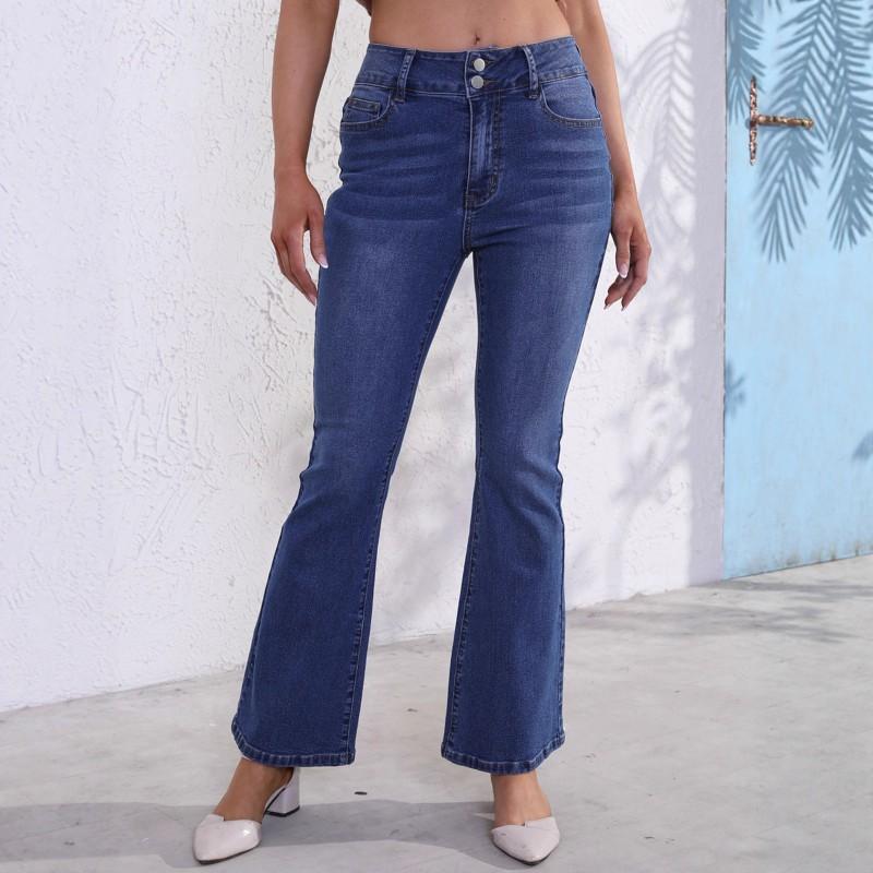 Women s Jeans Stretch Fashionable Double-button Multi-craft Pocket Design Slim Bell-bottom Pants Slimming Blue Trousers S синий
Women s Jeans Stretch Fashionable Double-button Multi-craft Pocket Design Slim Bell-bottom Pants Slimming Blue Trousers S синий