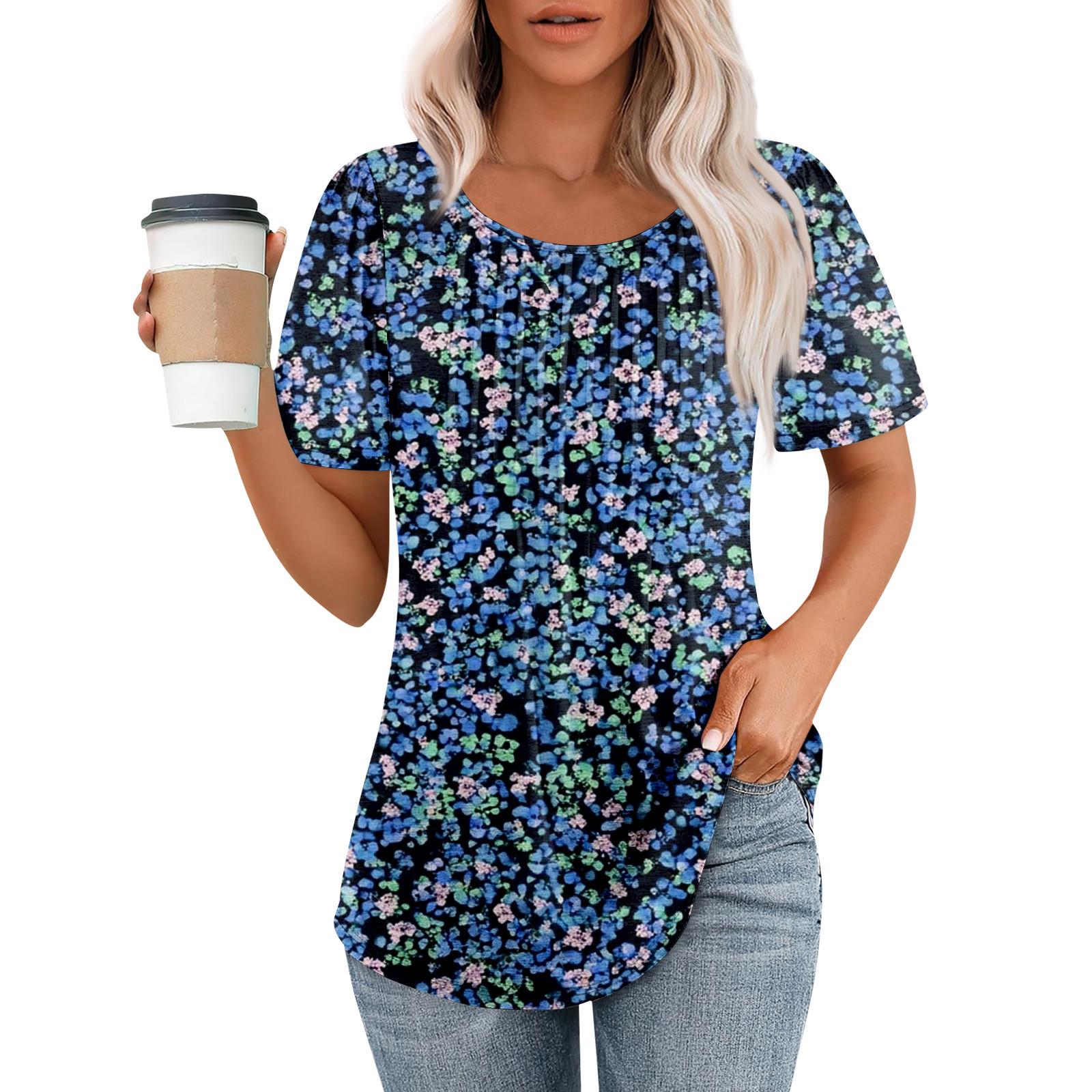 Жіноча модна повсякденна плісирована кругла футболка з короткими рукавами з принтом XXL
Жіноча модна повсякденна плісирована кругла футболка з короткими рукавами з принтом XXL