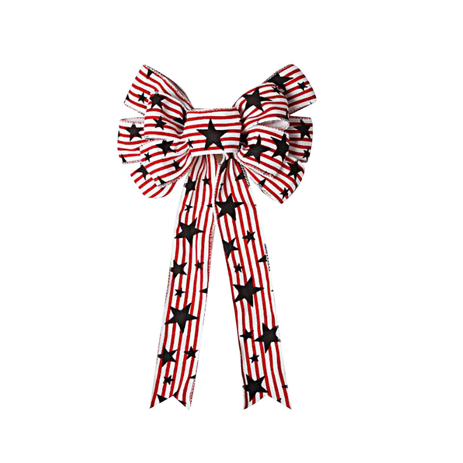 Wire Edge Hemp Ribbon American Independence Day Bow Decoration one size
Wire Edge Hemp Ribbon American Independence Day Bow Decoration one size