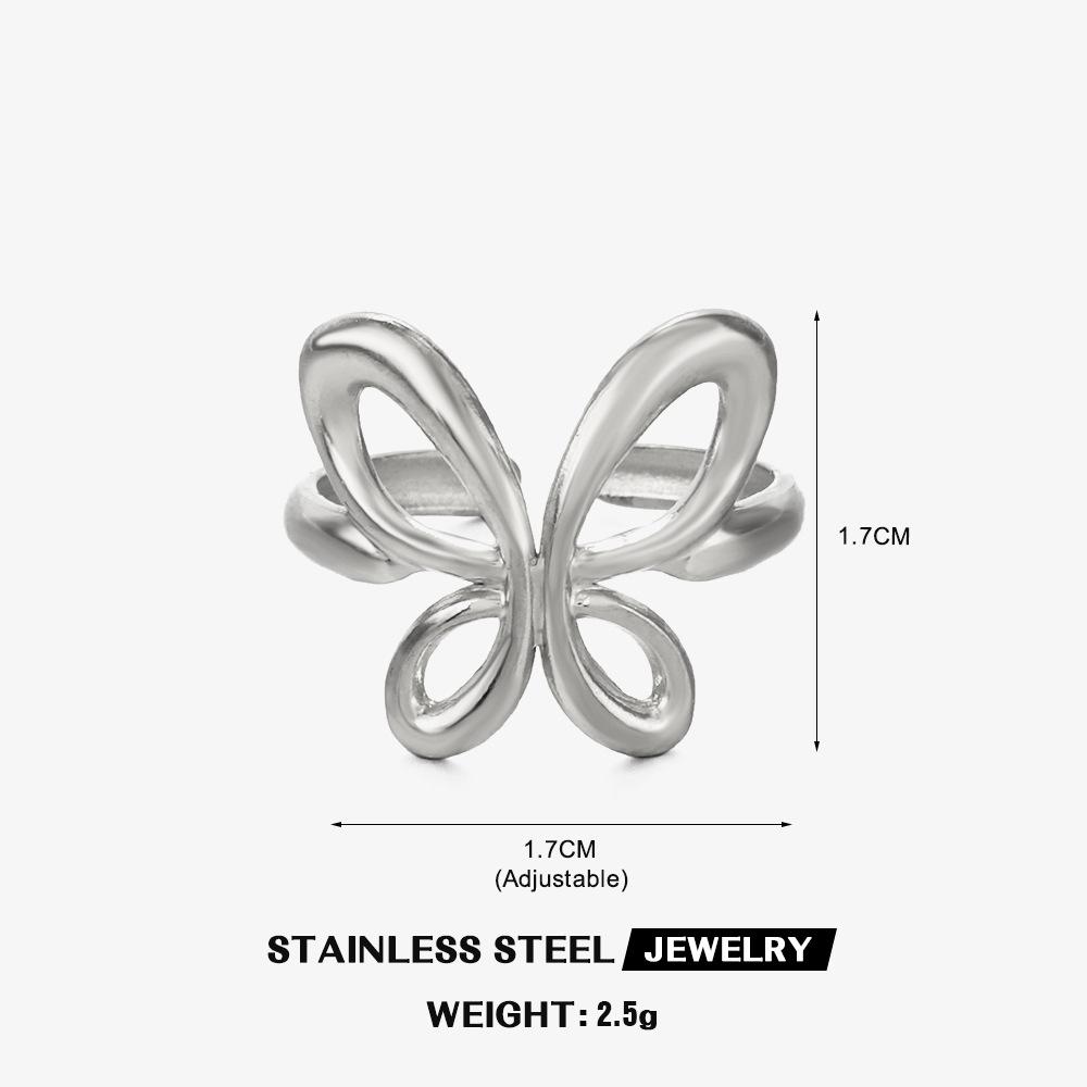Stainless Steel Butterfly Open Ring Gold Color Trendy Minimalist Rings Women Cute Insect Animal Zircon Christmas Gift Wholesale resizable
Stainless Steel Butterfly Open Ring Gold Color Trendy Minimalist Rings Women Cute Insect Animal Zircon Christmas Gift Wholesale resizable