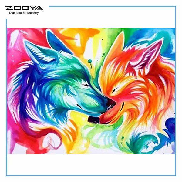 ZOOYA DIY 5D Квадратный горный хрусталь Красочный волк Алмазная вышивка Живопись Вышивка крестиком Домашний декор
ZOOYA DIY 5D Квадратный горный хрусталь Красочный волк Алмазная вышивка Живопись Вышивка крестиком Домашний декор