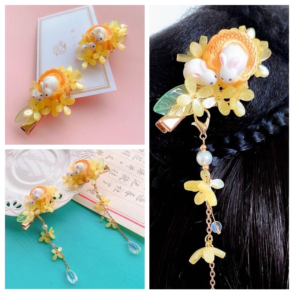 Temperament Mooncake Hair Clip Elegant Rabbit Hairpin Creative Mid Autumn Hair Clip Girls Style C
Temperament Mooncake Hair Clip Elegant Rabbit Hairpin Creative Mid Autumn Hair Clip Girls Style C