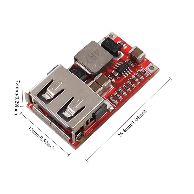 1PCS Fine 6-24V 12V/24V to 5V 3A Автомобільний USB-модуль зарядного пристрою Понижуючий перетворювач постійного струму Модуль джерела живлення 12V 5V
1PCS Fine 6-24V 12V/24V to 5V 3A Автомобільний USB-модуль зарядного пристрою Понижуючий перетворювач постійного струму Модуль джерела живлення 12V 5V