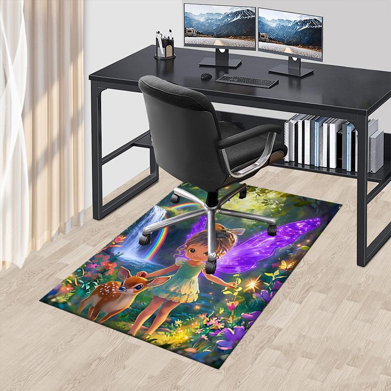 1pc Anime Fairy with Deer Office Chair Mat Fantasy Forest Design, Non Slip Carpet for Home and Office Decor 60cm by 90cm
1pc Anime Fairy with Deer Office Chair Mat Fantasy Forest Design, Non Slip Carpet for Home and Office Decor 60cm by 90cm