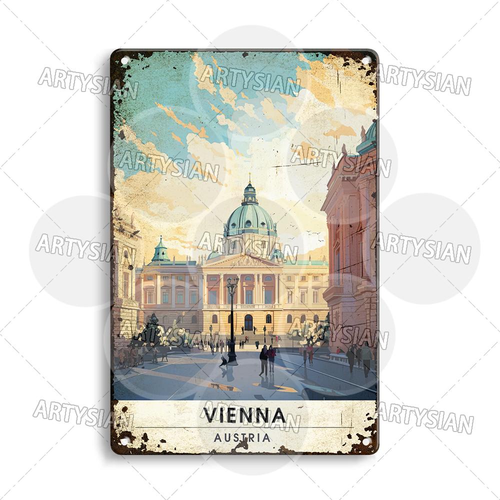 European Austria Germany Travel Cityscape Metal Sign Munich Vienna Berlin Cologne Salzburg Metal Plaque 20x30cm
European Austria Germany Travel Cityscape Metal Sign Munich Vienna Berlin Cologne Salzburg Metal Plaque 20x30cm