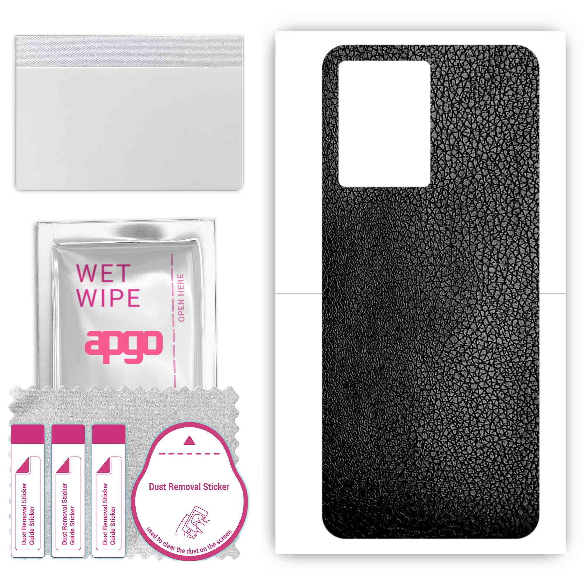 apgo Protective Skin Sticker for the back compatible with Vivo Y73t, Wrap Film, Foil, Vinyl - Pattern Black Leather
apgo Protective Skin Sticker for the back compatible with Vivo Y73t, Wrap Film, Foil, Vinyl - Pattern Black Leather