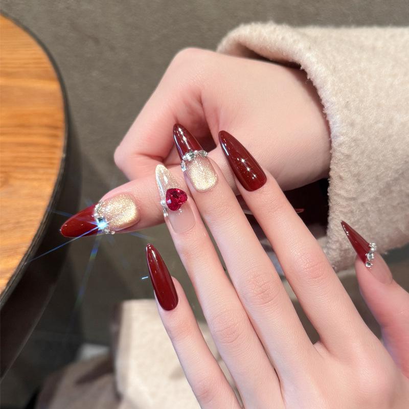 Xiaohongshu French Gold Cat Eye Elegant Sister Style Boutique Whitening Handmade Wearable Nails Medium M
Xiaohongshu French Gold Cat Eye Elegant Sister Style Boutique Whitening Handmade Wearable Nails Medium M