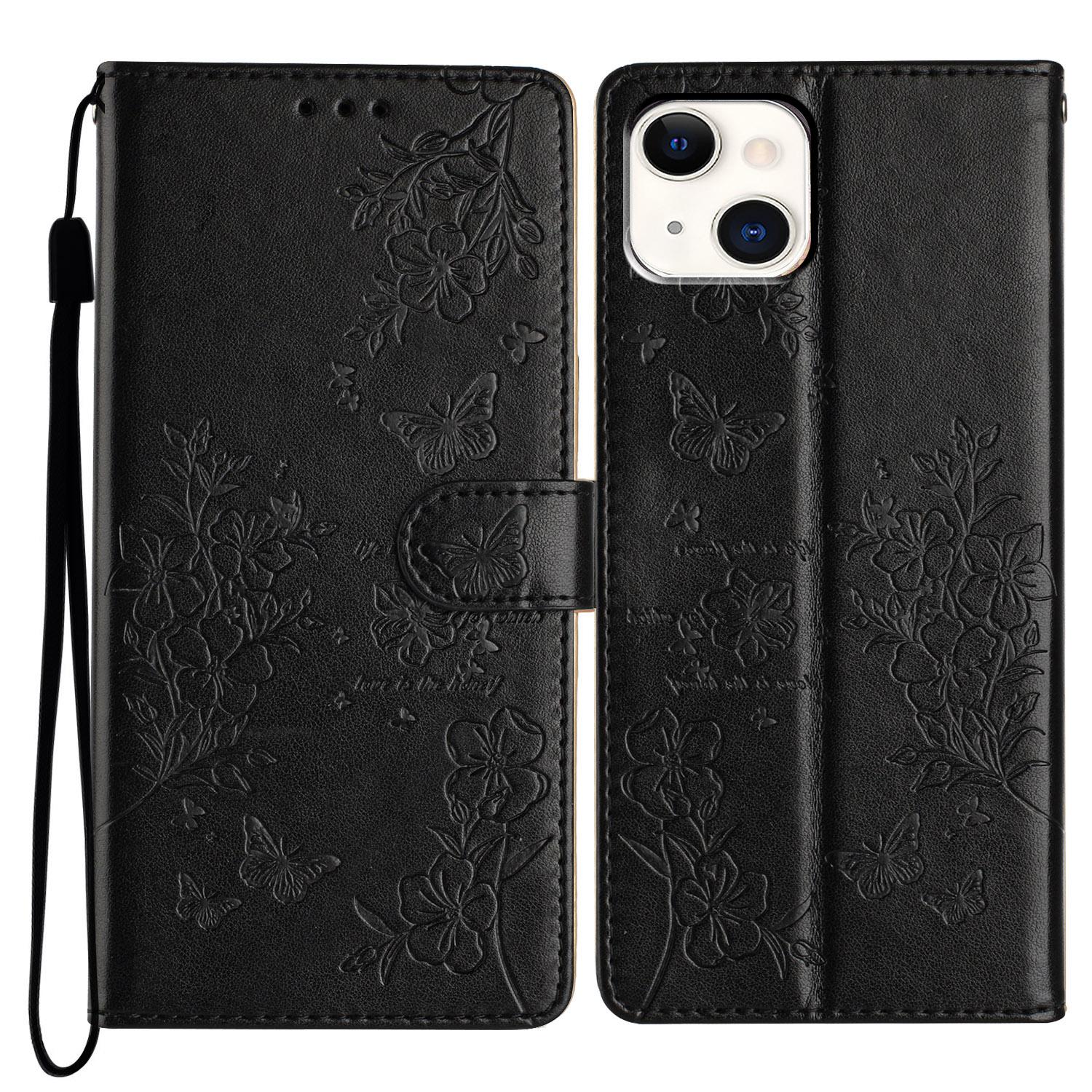 For iPhone 15 Wallet Case Butterfly Floral Imprint Leather Phone Cover with Strap B
For iPhone 15 Wallet Case Butterfly Floral Imprint Leather Phone Cover with Strap B
