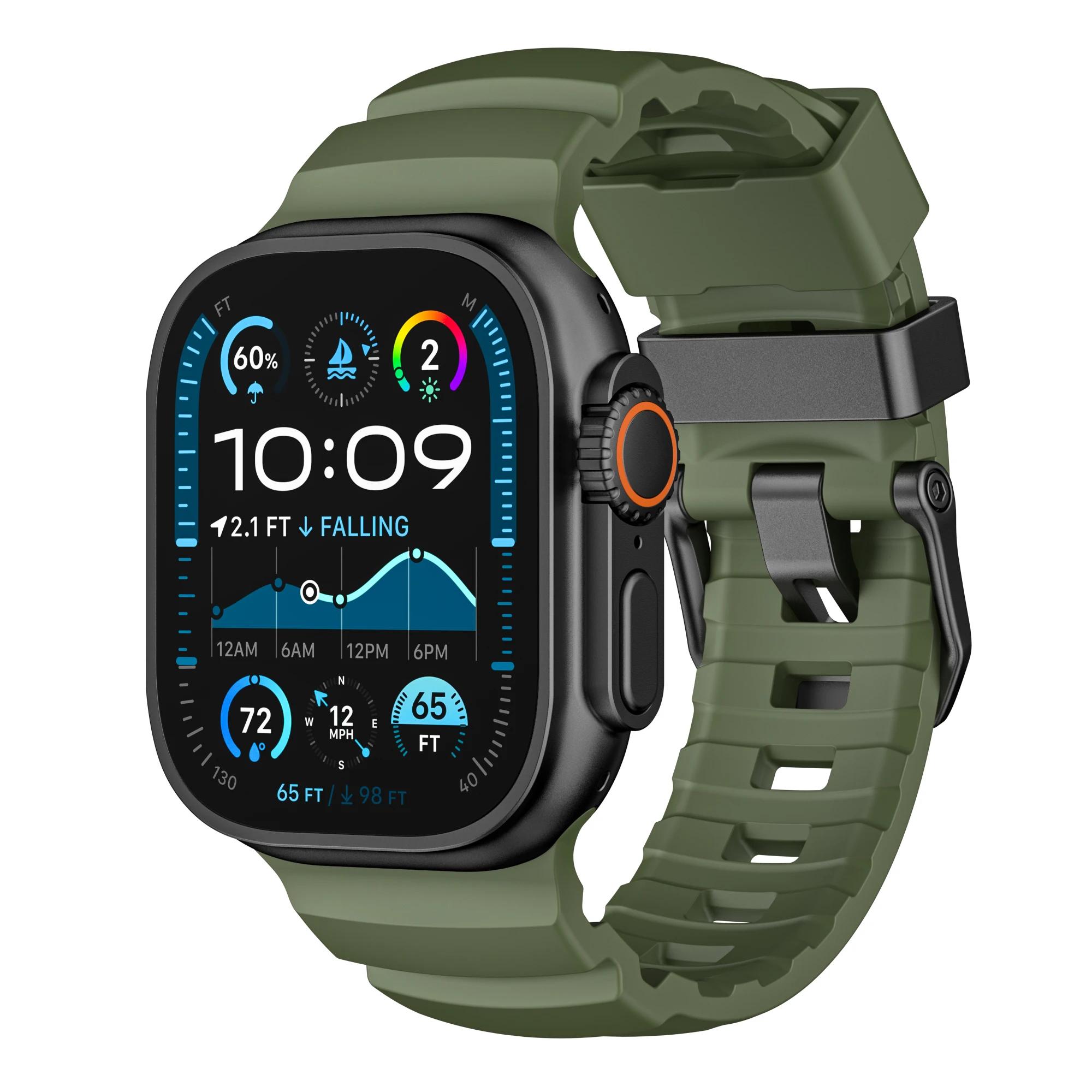 Sports Rubber Luxury Bracelet for Apple Watch Ultra 2/1 49mm Band Series 10 46mm 9 8 7 45mm Men Straps for iWatch 6 5 4 SE 44mm for iWatch 44mm
Sports Rubber Luxury Bracelet for Apple Watch Ultra 2/1 49mm Band Series 10 46mm 9 8 7 45mm Men Straps for iWatch 6 5 4 SE 44mm for iWatch 44mm
