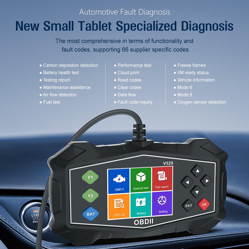 Engine Diagnostic Code Card, compatible with OBDII and JOBD standards, available in 10 languages; features vehicle
Engine Diagnostic Code Card, compatible with OBDII and JOBD standards, available in 10 languages; features vehicle