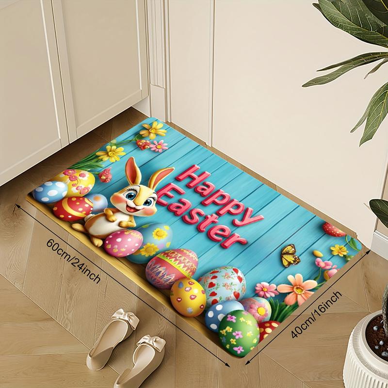 Happy Easter Bunny Rug Colorful Egg Floral Doormat NonSlip Easy Clean Festive Decor Carpet for Living Room Bedroom Pet Friendly 40X60cm
Happy Easter Bunny Rug Colorful Egg Floral Doormat NonSlip Easy Clean Festive Decor Carpet for Living Room Bedroom Pet Friendly 40X60cm