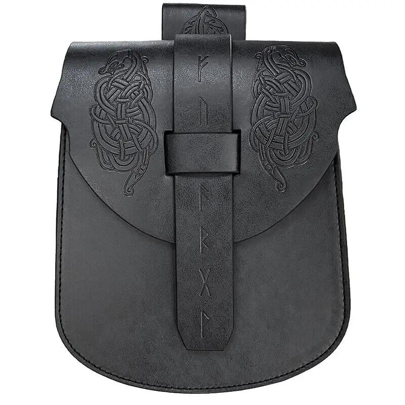 Nordic Viking Style PU Leather Waist Bag Embossed Drawstring Belt Bag for Role Play Cosplay Medieval Retro Punk Accessories чёрный
Nordic Viking Style PU Leather Waist Bag Embossed Drawstring Belt Bag for Role Play Cosplay Medieval Retro Punk Accessories чёрный