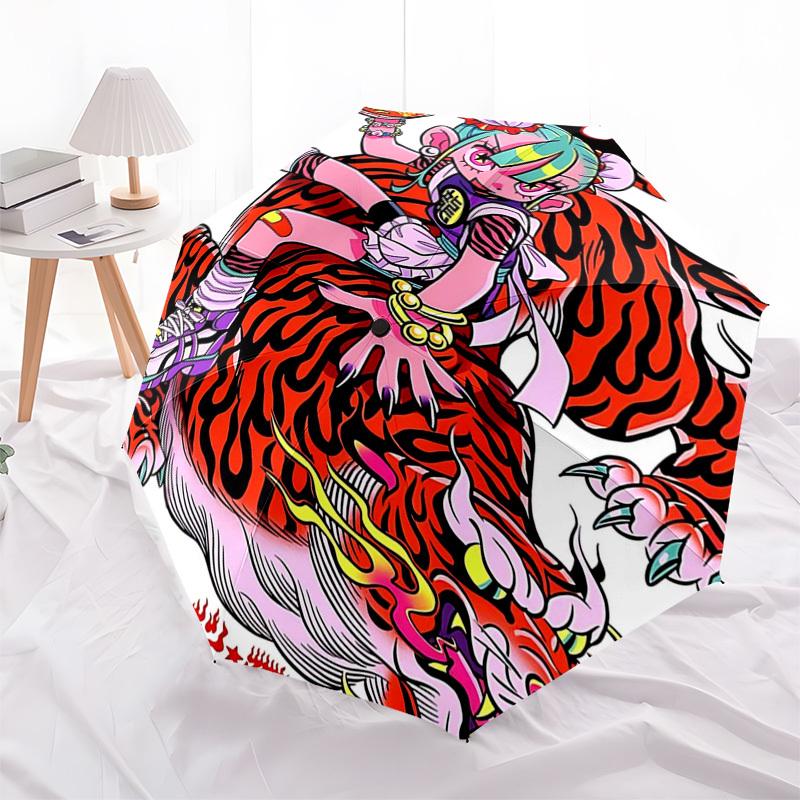 1pc Tiger-Themed Automatic Folding Umbrella with 3-Fold Design, 8-Bone Iron Frame Perfect for Outdoor Use, Festive Gifts, Travel, Daily Use, Suitable
1pc Tiger-Themed Automatic Folding Umbrella with 3-Fold Design, 8-Bone Iron Frame Perfect for Outdoor Use, Festive Gifts, Travel, Daily Use, Suitable