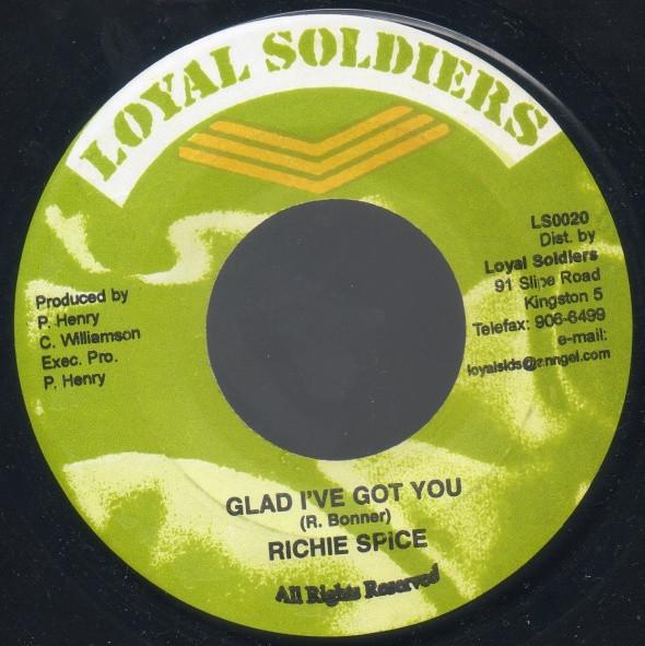 7inch Record RICHIE SPICE - Glad I ve Got You LS0020 Loyal Soldiers 2004 Jamaica Reggae, Ska & Dub Used
7inch Record RICHIE SPICE - Glad I ve Got You LS0020 Loyal Soldiers 2004 Jamaica Reggae, Ska & Dub Used