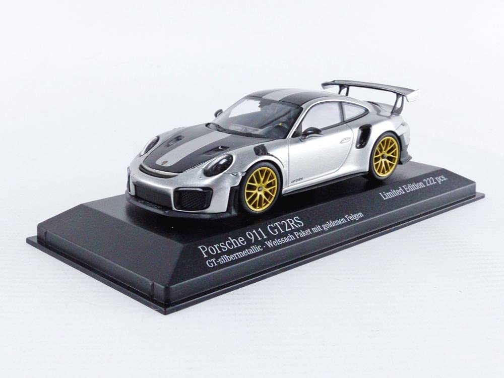 Minichamps Porsche 911 GT2 RS Weissach Package 2018 Silver Black Golden Limited to 222 units 1/43
Minichamps Porsche 911 GT2 RS Weissach Package 2018 Silver Black Golden Limited to 222 units 1/43