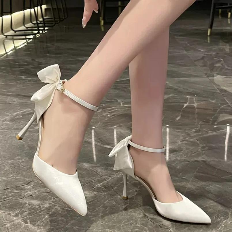 Sandals Summer Women Classics Thin Heels Fashion Girls Bow Pumps Posterior trip band Women Shoes 35
Sandals Summer Women Classics Thin Heels Fashion Girls Bow Pumps Posterior trip band Women Shoes 35