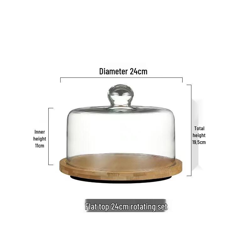 Abay Wooden Base Glass Cake Stand with Dome
Abay Wooden Base Glass Cake Stand with Dome