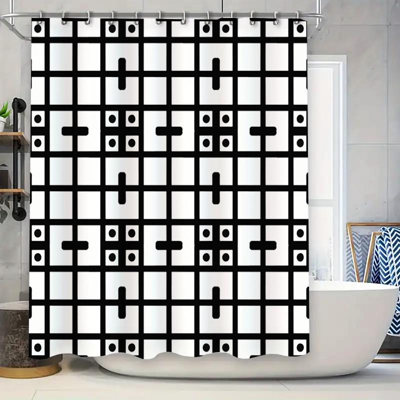 Modern Black White Grid Shower Curtain For Bathroom Decor 180X270Cm High Quality Waterproof Fabric Various Size Options Availabl W60H190(CM)-1 Pcs
Modern Black White Grid Shower Curtain For Bathroom Decor 180X270Cm High Quality Waterproof Fabric Various Size Options Availabl W60H190(CM)-1 Pcs