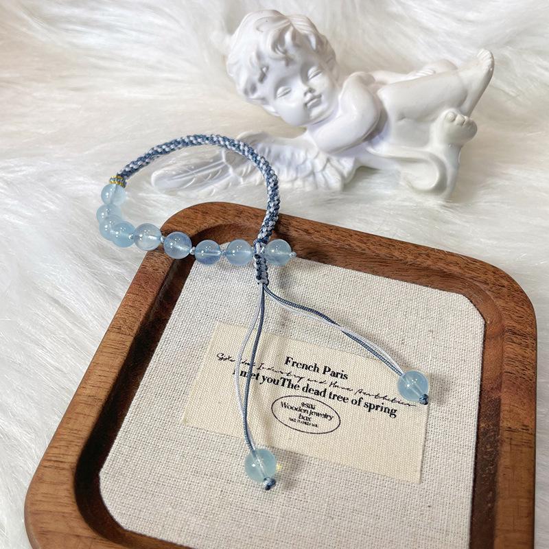 Qiaoen Women s Tassel Design Hand-Woven Cotton-Linen Rope Bracelet with Aquamarine, Two-Tone, Adjustable. Wrist Size 14-17cm
Qiaoen Women s Tassel Design Hand-Woven Cotton-Linen Rope Bracelet with Aquamarine, Two-Tone, Adjustable. Wrist Size 14-17cm