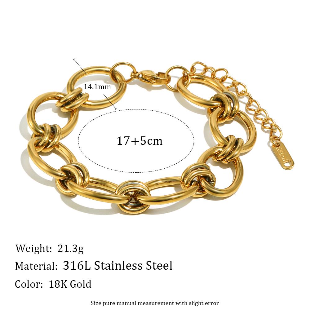 MamacitaSlay 316L Stainless Steel Geometric Bracelet Necklace 18K Gold Plated Waterproof Jewelry Set Women s Unique Accessories
MamacitaSlay 316L Stainless Steel Geometric Bracelet Necklace 18K Gold Plated Waterproof Jewelry Set Women s Unique Accessories