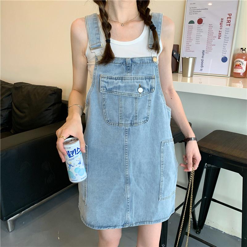 Summer Women s Denim Halter Dress Student Versatile A-Line Skirt Korean Style Loose Waist No Sleeve Square Collar Pure Color 3XL синій
Summer Women s Denim Halter Dress Student Versatile A-Line Skirt Korean Style Loose Waist No Sleeve Square Collar Pure Color 3XL синій