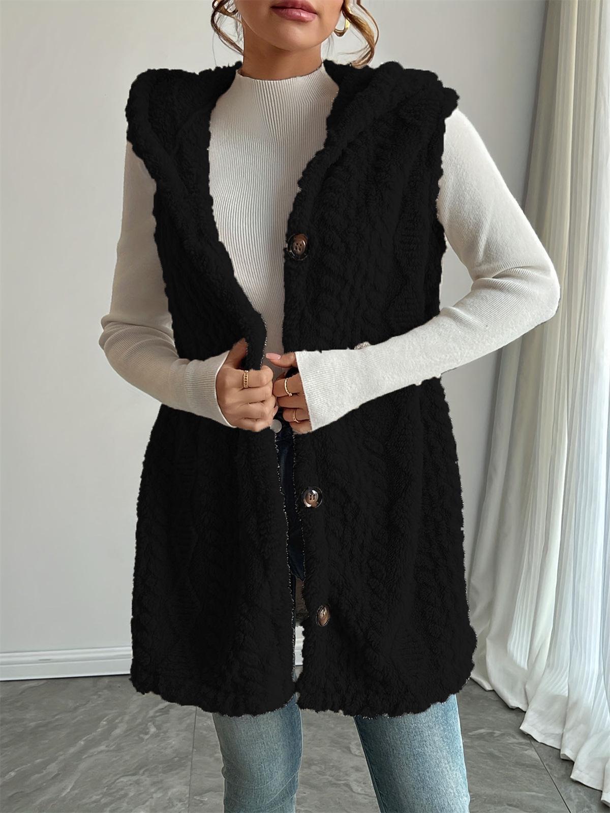 Double-Sided Plush Hooded Cardigan Vest - Women s Autumn/Winter Fashion M чёрный
Double-Sided Plush Hooded Cardigan Vest - Women s Autumn/Winter Fashion M чёрный
