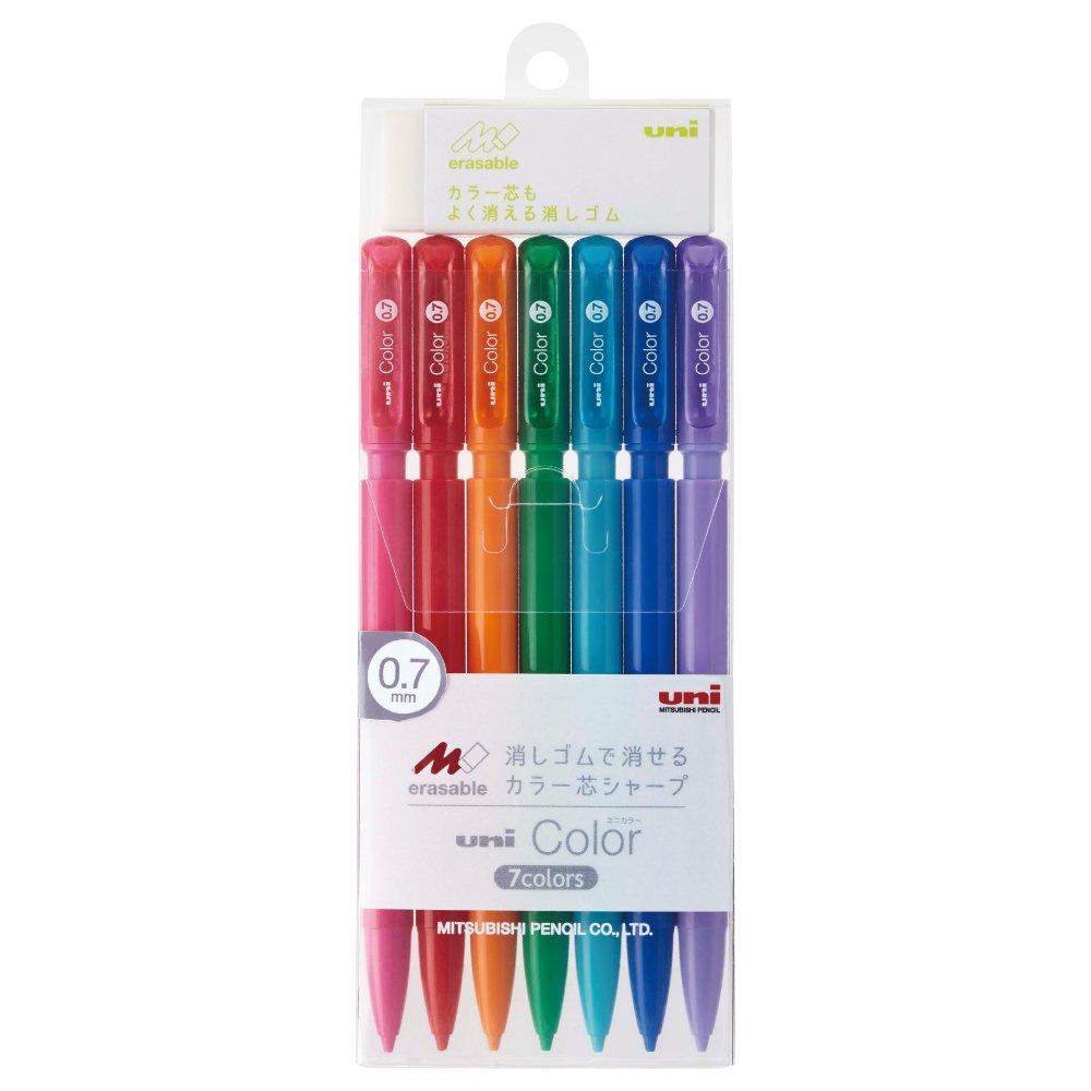 Mitsubishi Pencil Mechanical Pencil Unicolor 0.7 Erasable Color Lead Sharp 7 Color Set M7102C7C
Mitsubishi Pencil Mechanical Pencil Unicolor 0.7 Erasable Color Lead Sharp 7 Color Set M7102C7C