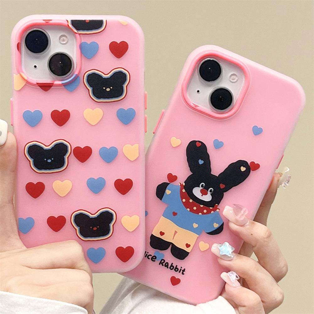 Pink Apple 15 2-in-1 Mobile Phone Case with Love Rabbit for iPhone 13/14 Pro Max Girls - Protective Cover
Pink Apple 15 2-in-1 Mobile Phone Case with Love Rabbit for iPhone 13/14 Pro Max Girls - Protective Cover