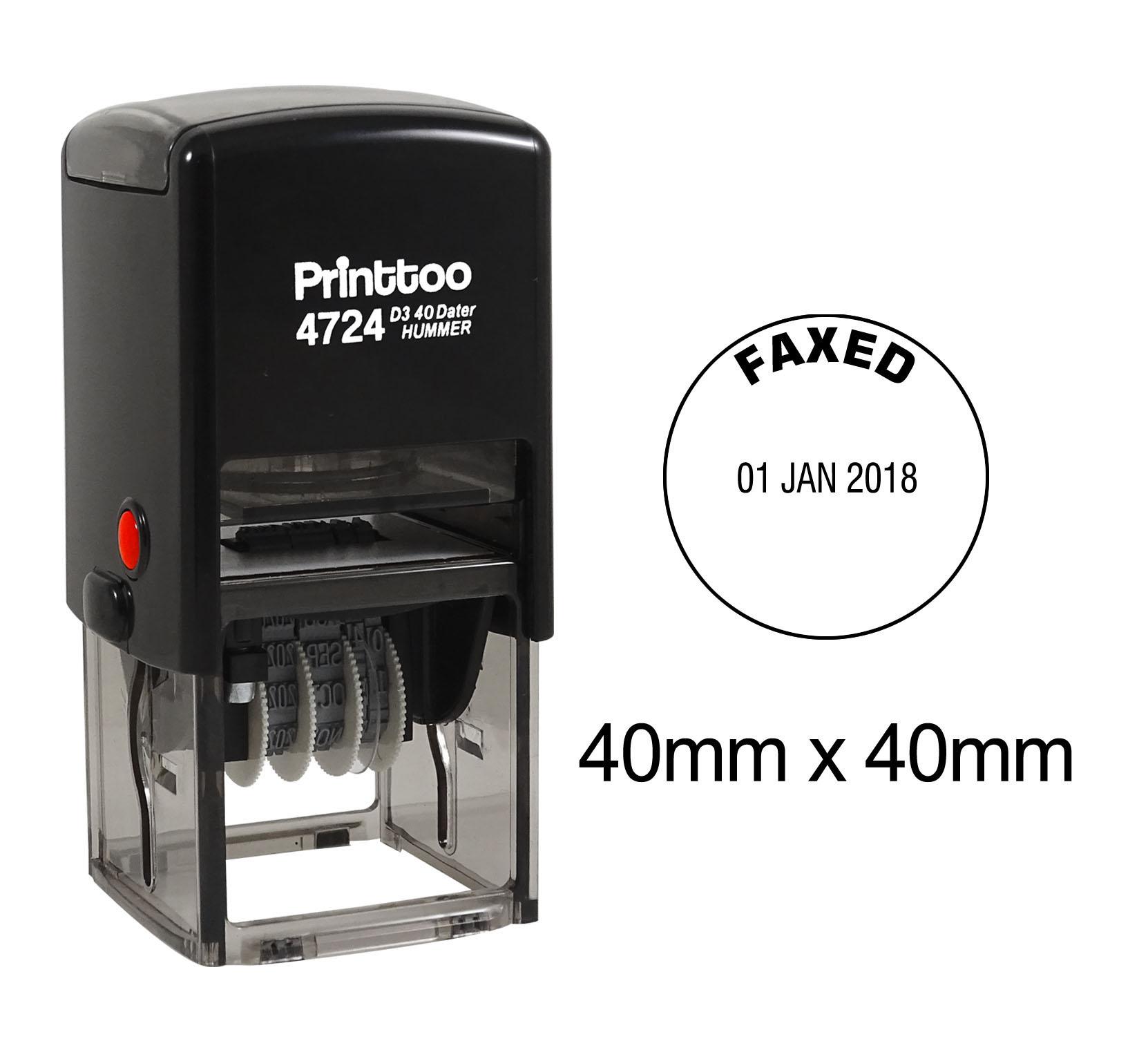 Printtoo Round Self Inking Dater Stamp с отправленным по факсу текстом Офисные канцелярские принадлежности Документ Дата Резина 40 mm x 40 mm.(Approx) чёрный
Printtoo Round Self Inking Dater Stamp с отправленным по факсу текстом Офисные канцелярские принадлежности Документ Дата Резина 40 mm x 40 mm.(Approx) чёрный