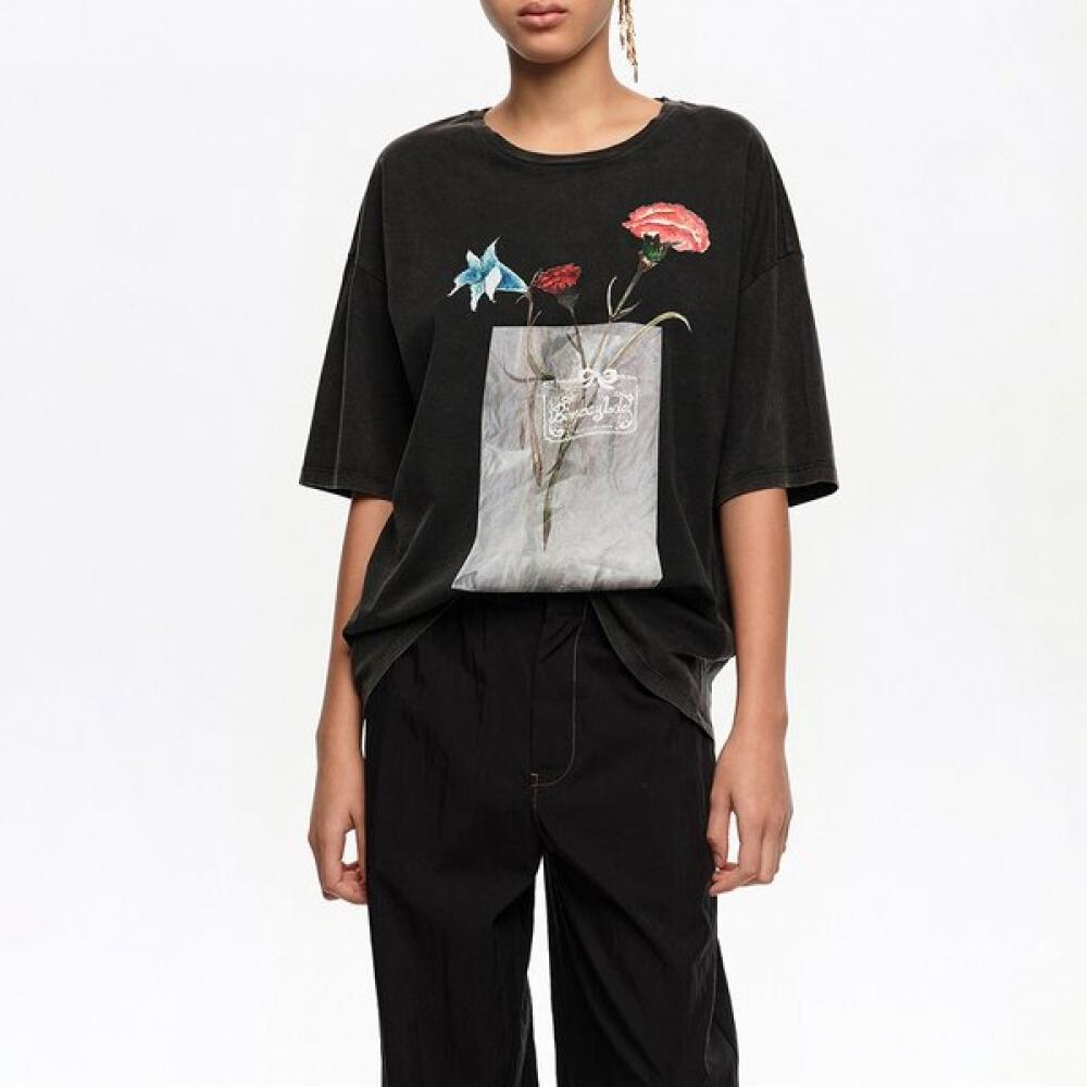 Bimba Y Lola Floral Logo T shirT Faded Black b265awT023bkb Black/XXS
Bimba Y Lola Floral Logo T shirT Faded Black b265awT023bkb Black/XXS