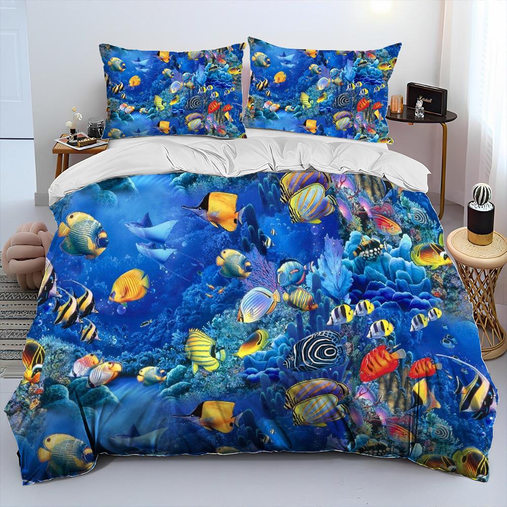 Three-Piece 3D Digital Printing Underwater World Sea Turtle Dolphin Animal Quilt Cover Bedding 180 * 200
Three-Piece 3D Digital Printing Underwater World Sea Turtle Dolphin Animal Quilt Cover Bedding 180 * 200