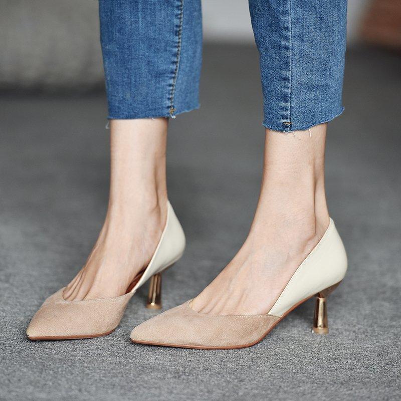 French Small High Heels Shoes Women S Stiletto Tip Head Apricot Classic Retro Women S Footwear Pumps Zapatos De Mujer
French Small High Heels Shoes Women S Stiletto Tip Head Apricot Classic Retro Women S Footwear Pumps Zapatos De Mujer