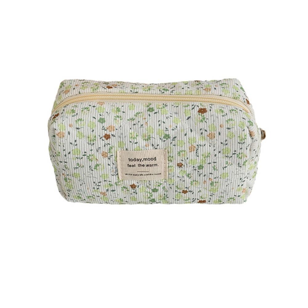 Ins Style Corduroy Aesthetic Cosmetic Organizer Large Capacity Zipper Floral Makeup Pouch Skincare Clutch Cosmetics
Ins Style Corduroy Aesthetic Cosmetic Organizer Large Capacity Zipper Floral Makeup Pouch Skincare Clutch Cosmetics