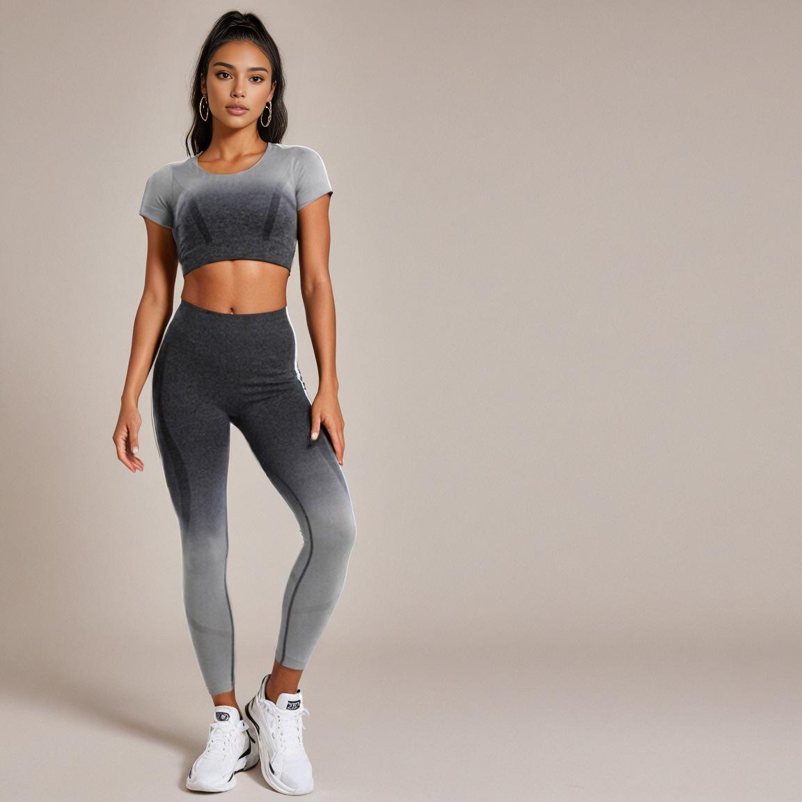 Европейский и американский бесшовный градиентный комплект для йоги с эффектом тай-дай: Облегающий спортивный жилет и вязаная фитнес-одежда для женщин L
Европейский и американский бесшовный градиентный комплект для йоги с эффектом тай-дай: Облегающий спортивный жилет и вязаная фитнес-одежда для женщин L