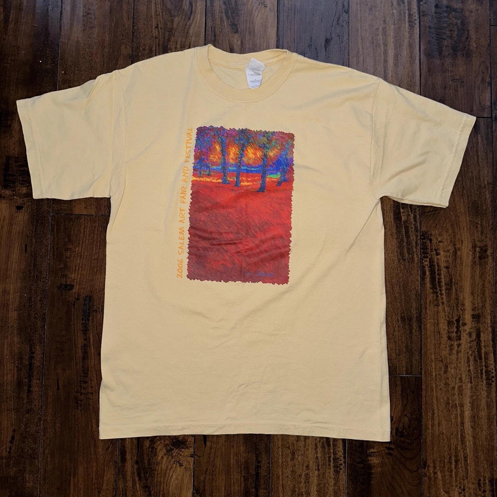 Salem Art Festival Oregon Vintage T Shirt 2006 Y2K Gildan Yellow Trees Abstract 3XL
Salem Art Festival Oregon Vintage T Shirt 2006 Y2K Gildan Yellow Trees Abstract 3XL
