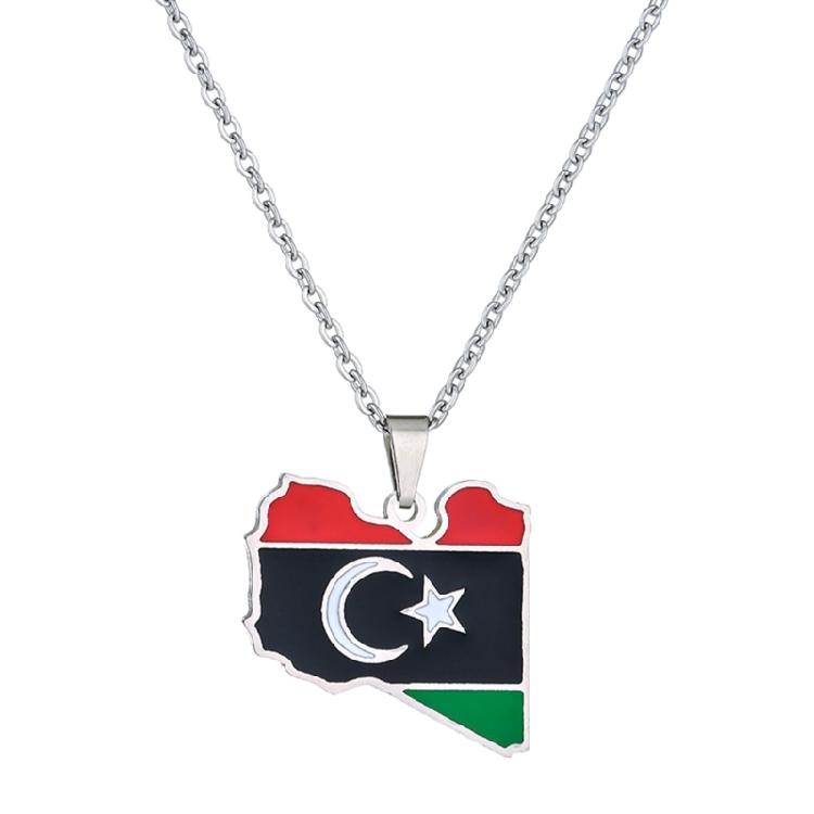 Stainless Steel Libya Flag Pendant Necklace Chain Necklace Gift for Men Woman 1 срібний
Stainless Steel Libya Flag Pendant Necklace Chain Necklace Gift for Men Woman 1 срібний
