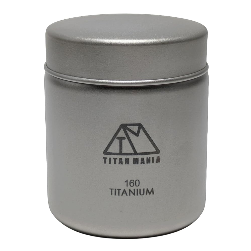 TITAN MANIA 160ml Titanium Tea Lightweight and Perfect for Tea and Loose Stylish and Perfect for Outdoor and Solo Canister, Waterproof, Storage,
TITAN MANIA 160ml Titanium Tea Lightweight and Perfect for Tea and Loose Stylish and Perfect for Outdoor and Solo Canister, Waterproof, Storage,