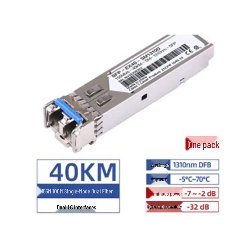 Huawei eSFP 155M 1310nm 40km Single Mode Optical Transceiver
Huawei eSFP 155M 1310nm 40km Single Mode Optical Transceiver