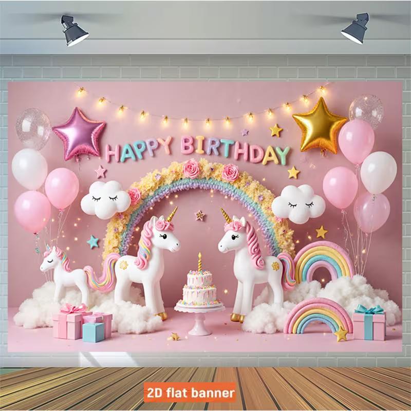 2D Cute Unicorn Birthday Backdrop with Gift Boxes for Photo Booth & Events 47.2x31.5inch/120*80cm
2D Cute Unicorn Birthday Backdrop with Gift Boxes for Photo Booth & Events 47.2x31.5inch/120*80cm