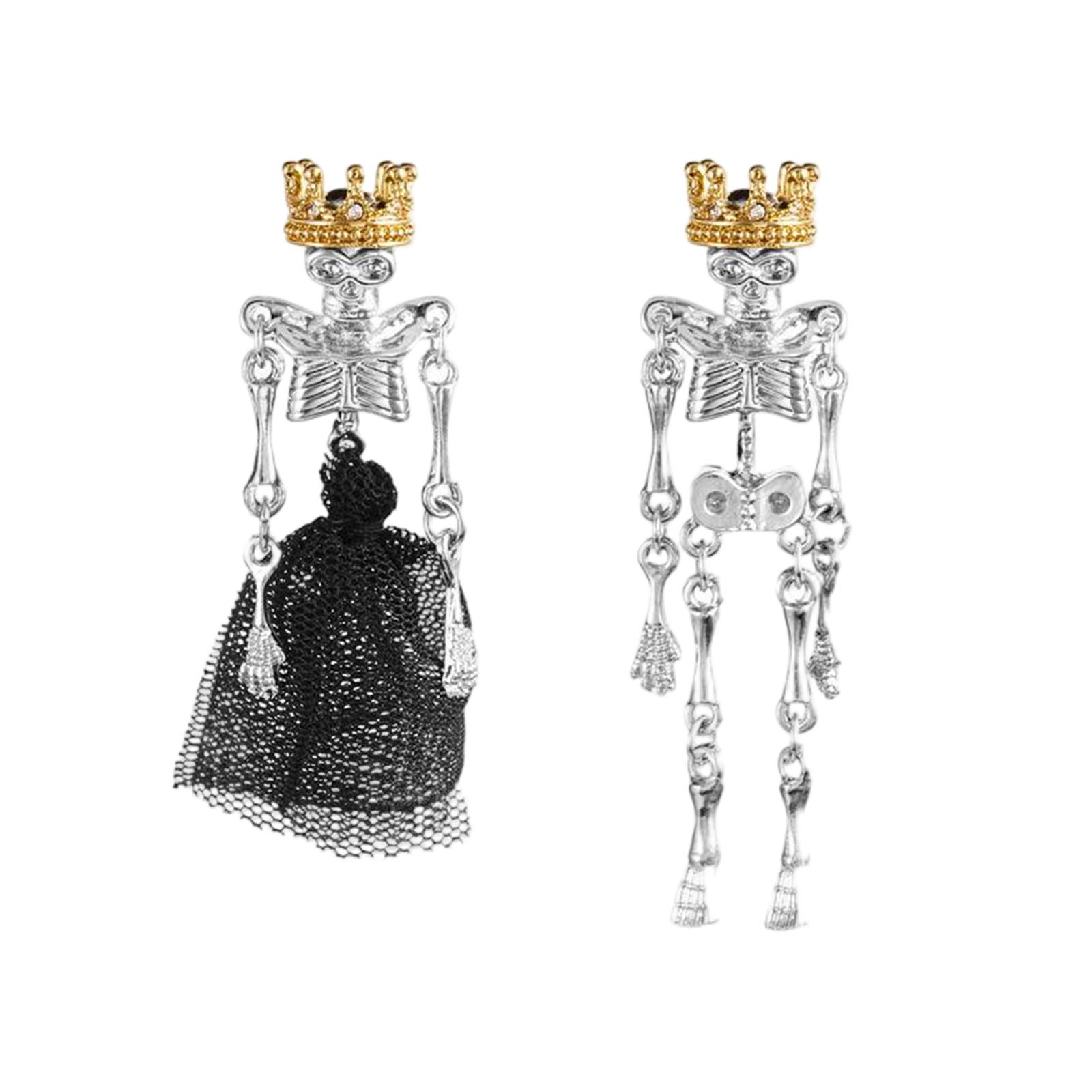 Halloween Skeleton Crown and Asymmetrical Stud Earrings Drop Dangle one size серебряный
Halloween Skeleton Crown and Asymmetrical Stud Earrings Drop Dangle one size серебряный