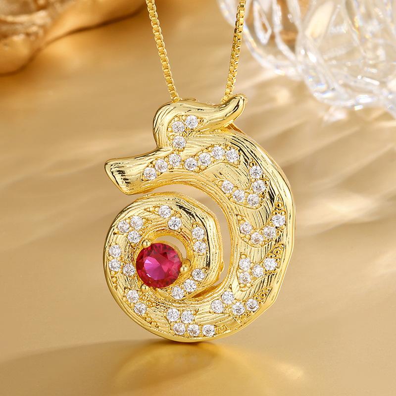 New Huabi Jewelry Simulation Corundum Gold Retro Design Pendant Necklace Main Stone 5mm
New Huabi Jewelry Simulation Corundum Gold Retro Design Pendant Necklace Main Stone 5mm