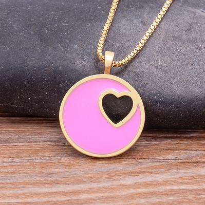 Nidin Luxury Enamel Heart Pendant Black/Pink/Blue/White Candy Colors Chain Necklace Bohemian Women Fashion Birthday Jewelry Gift рожевий
Nidin Luxury Enamel Heart Pendant Black/Pink/Blue/White Candy Colors Chain Necklace Bohemian Women Fashion Birthday Jewelry Gift рожевий