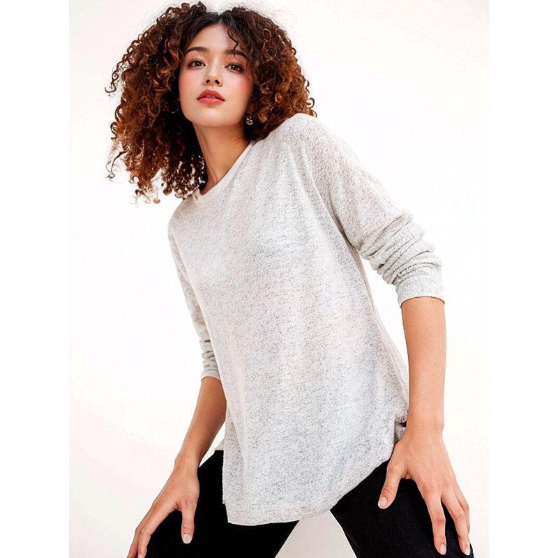 Cotton Elastic Brushed Double Layer Lightweight Sweater T-shirt Pullover Hemp Gray (Flower line) S
Cotton Elastic Brushed Double Layer Lightweight Sweater T-shirt Pullover Hemp Gray (Flower line) S