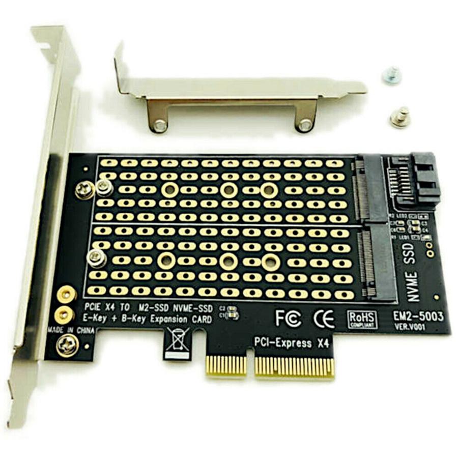 Connect an M.2 NVMe and/or M.2 SATA drive to a desktop computer. Take advantage of NVMe SSD speeds in a desktop computer.
Connect an M.2 NVMe and/or M.2 SATA drive to a desktop computer. Take advantage of NVMe SSD speeds in a desktop computer.