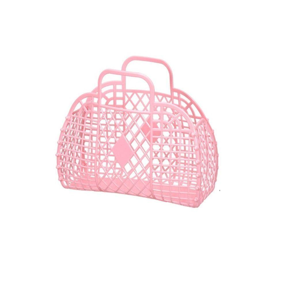 Многоразовая большая сумка Пластиковая корзина для хранения Полая корзина большой емкости Корзина розовый
Многоразовая большая сумка Пластиковая корзина для хранения Полая корзина большой емкости Корзина розовый